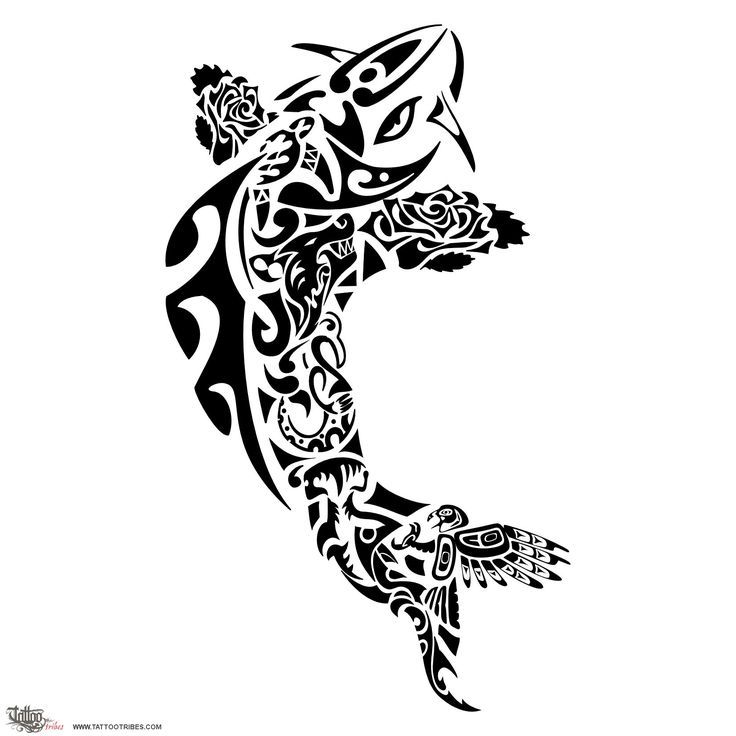 tatouage carpe koi tribal