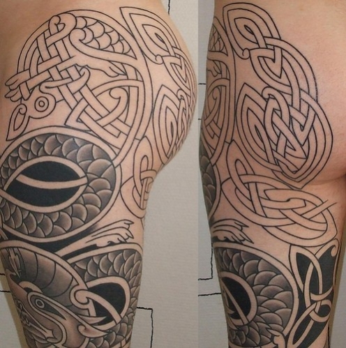 tatouage celtique dos