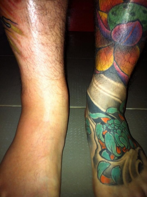 tatouage cheville pied gonflé