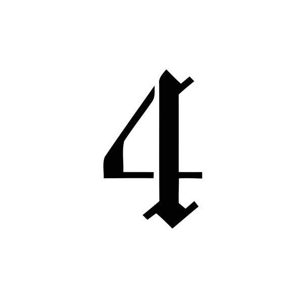 tatouage chiffre gothique