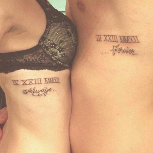 tatouage chiffre romain ventre