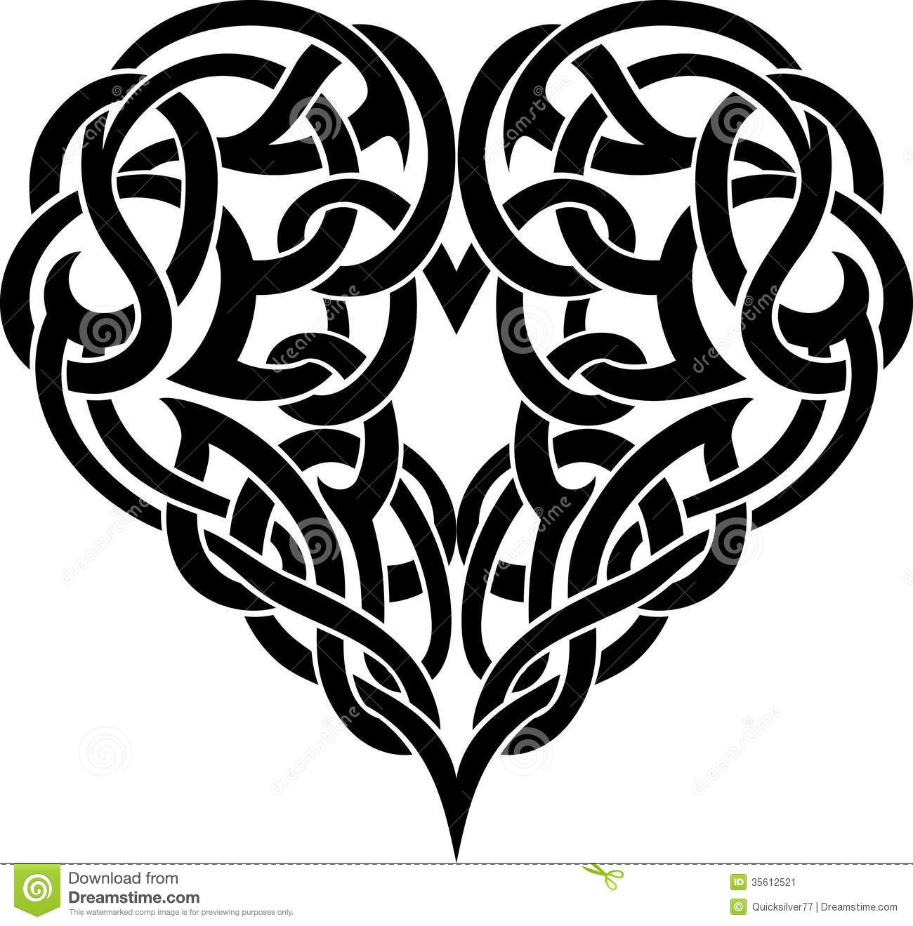tatouage coeur celtique