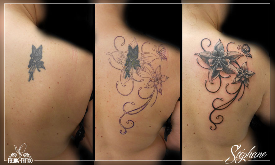 Tatouage de recouvrement omoplate