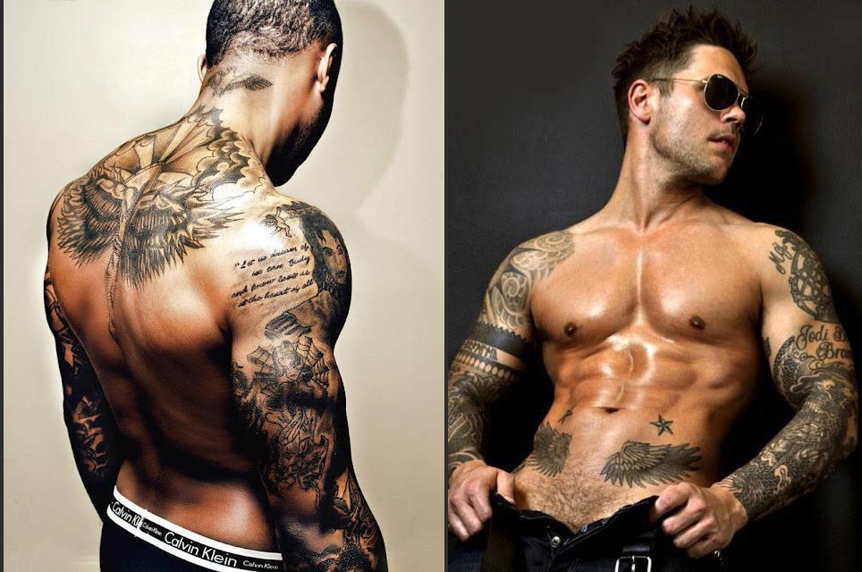 tatouage discret dos homme