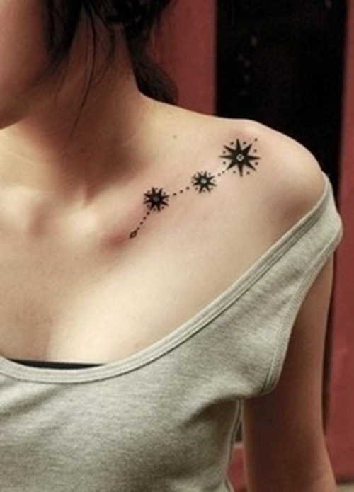 Tatouage discret épaule femme