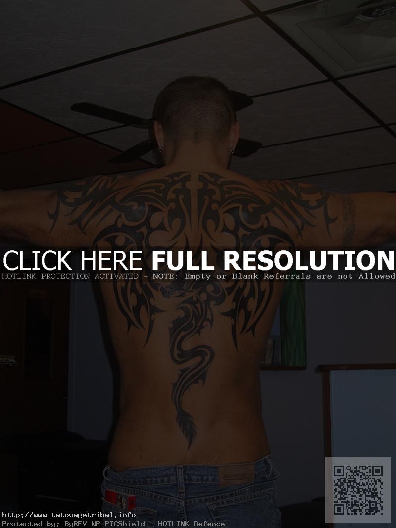 tatouage dos tribal