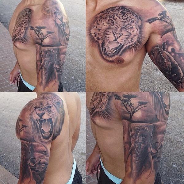 tatouage épaule animaux