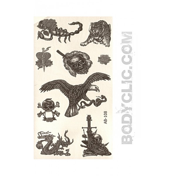 tatouage ephemere gothique