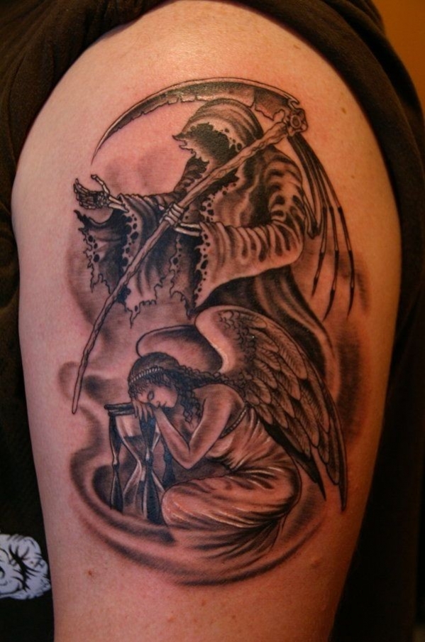 tatouage faucheuse ange