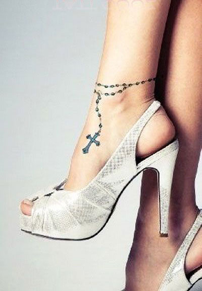 tatouage femme bracelet cheville