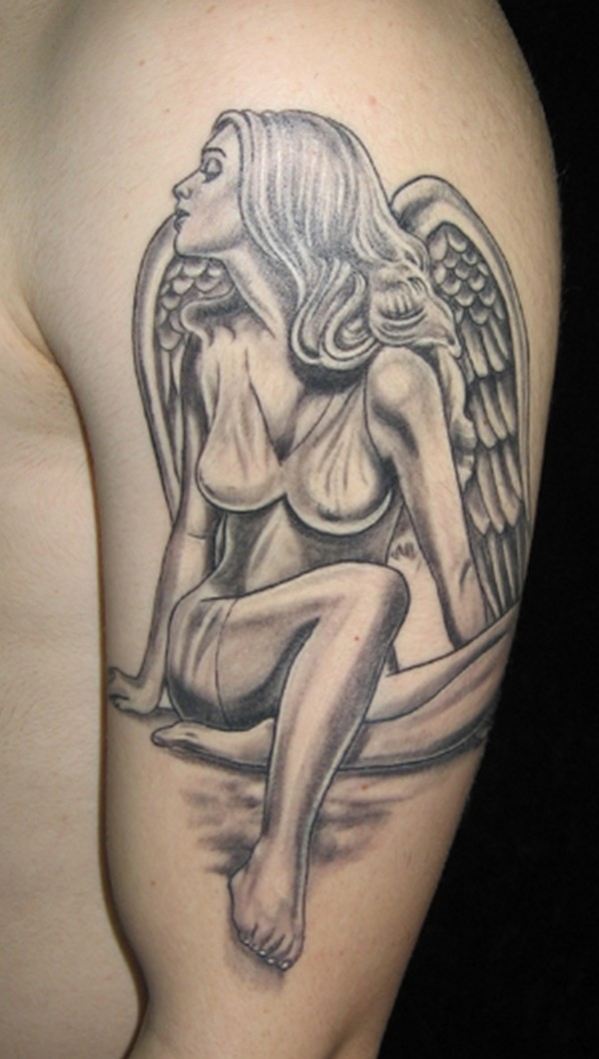 Tatouage fille ange