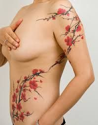 tatouage fleur cerisier japonais