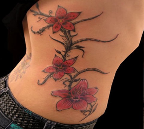tatouage fleur chinoise