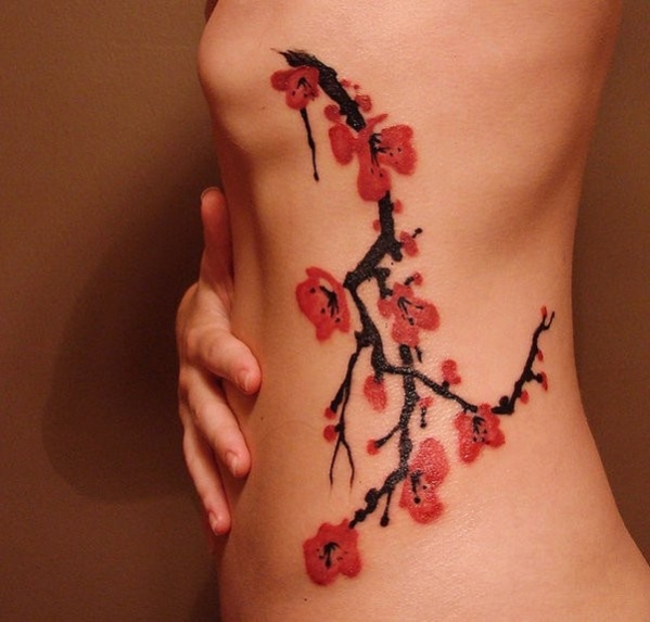 tatouage fleur de cerisier