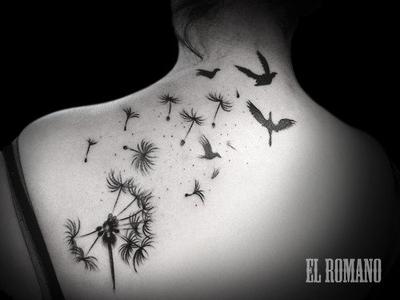 tatouage fleur de pissenlit