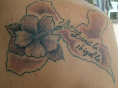 tatouage fleur guadeloupe