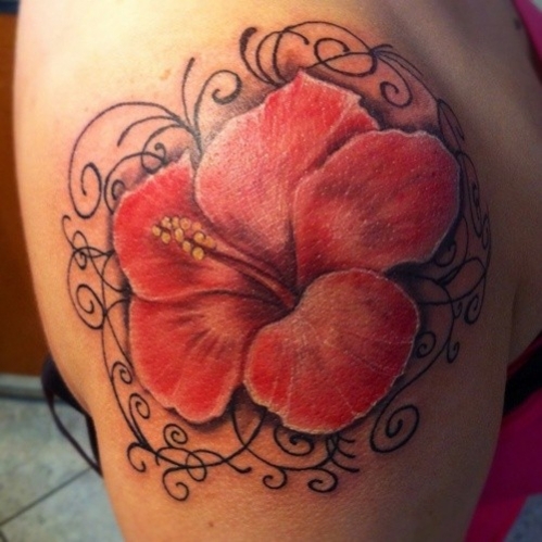 tatouage fleur iles