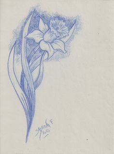 tatouage fleur jonquille