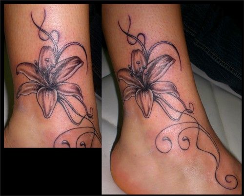 tatouage fleur lilas