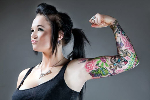 tatouage fleur manchette