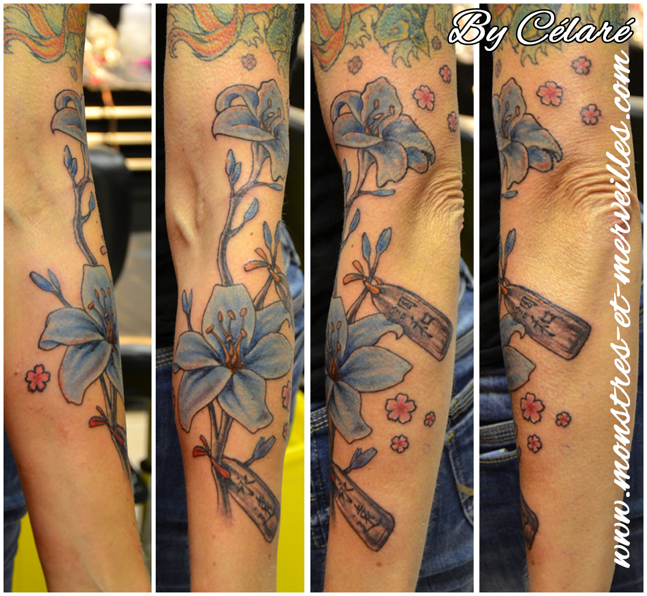 tatouage fleur myosotis