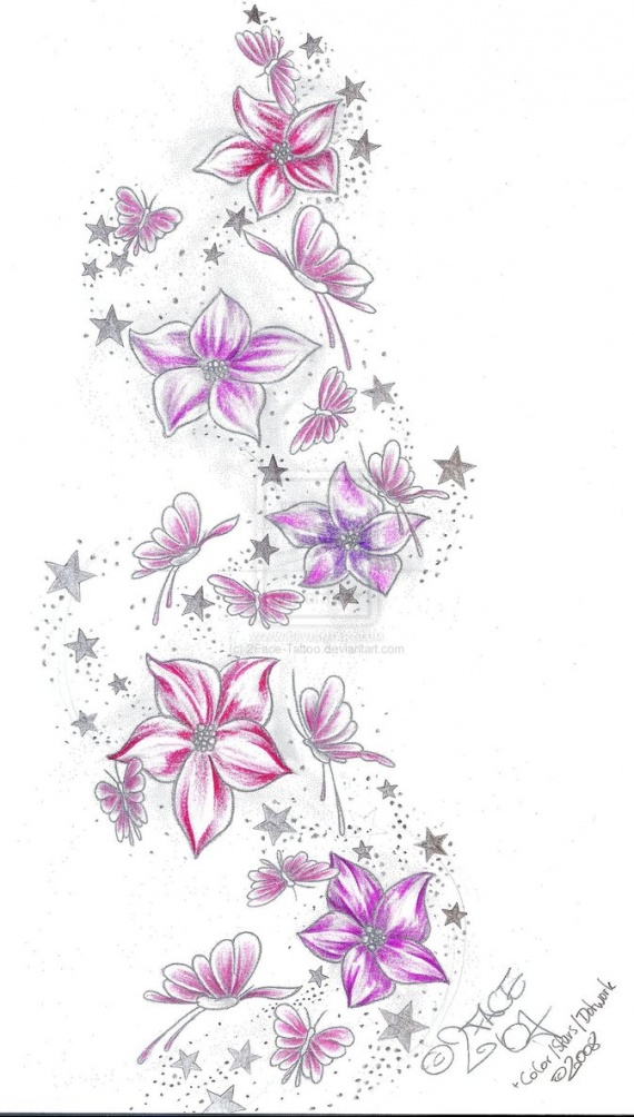 tatouage fleur myosotis