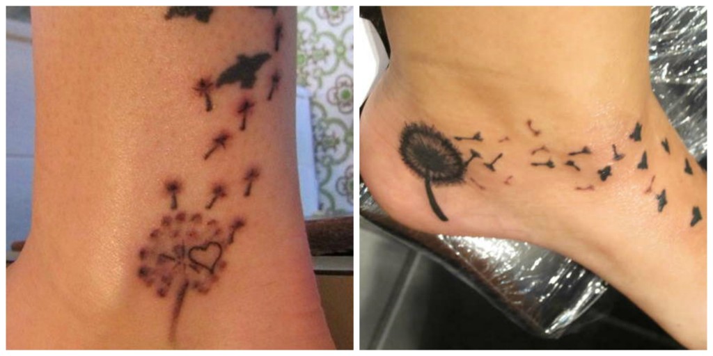 tatouage fleur pissenlit
