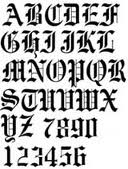 Tatouage gothique lettre