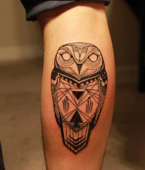 tatouage hibou et chouette