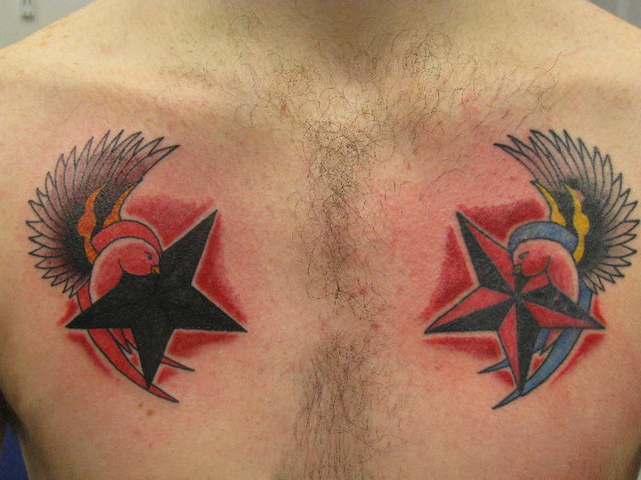 tatouage hirondelle etoile