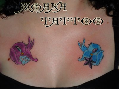 tatouage hirondelle new school