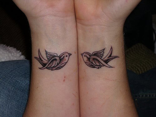 tatouage hirondelle poignet homme