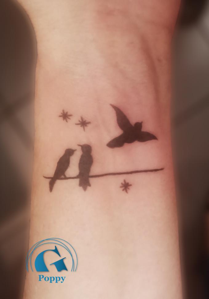 tatouage hirondelle poignet homme