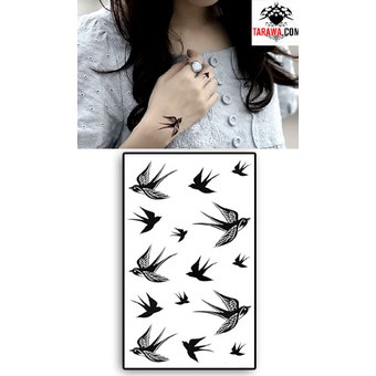 tatouage hirondelle temporaire