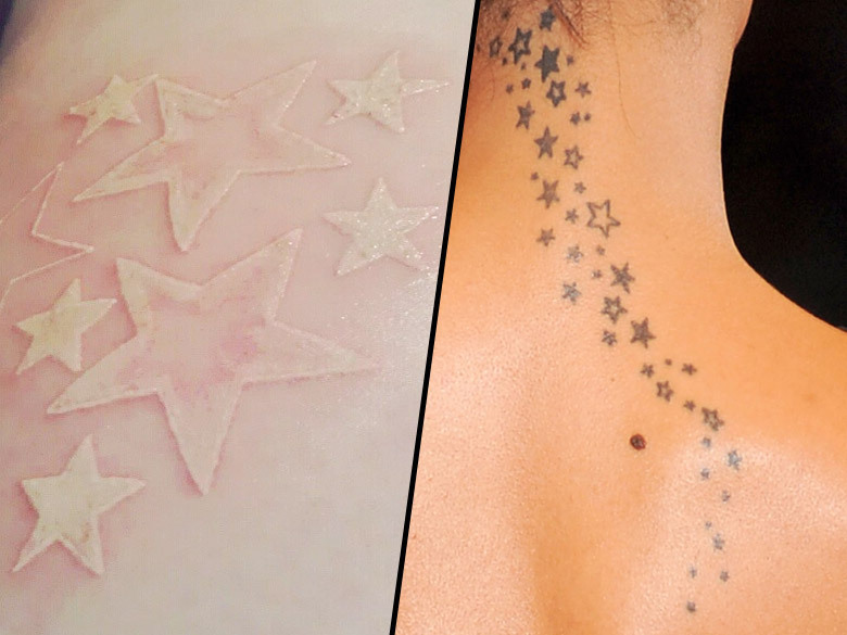 tatouage infini ancre blanche