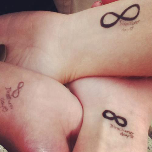 tatouage infini avec date