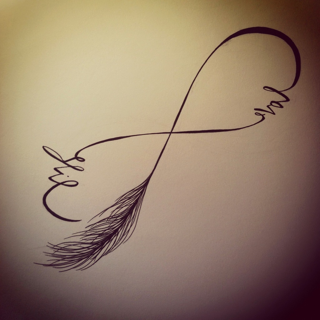 tatouage infini avec mot