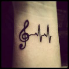tatouage infini clé de sol