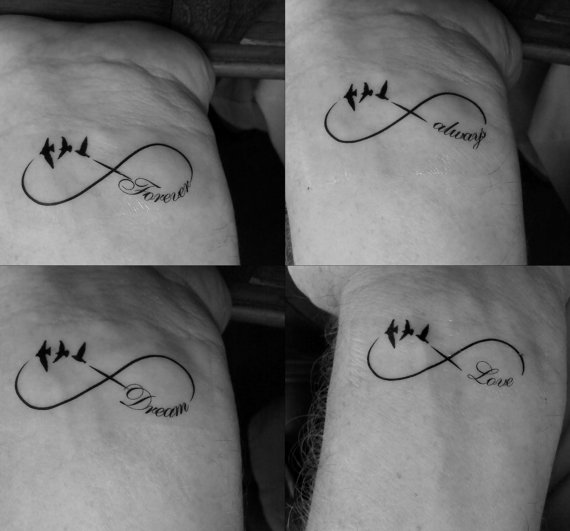 tatouage infini oiseau