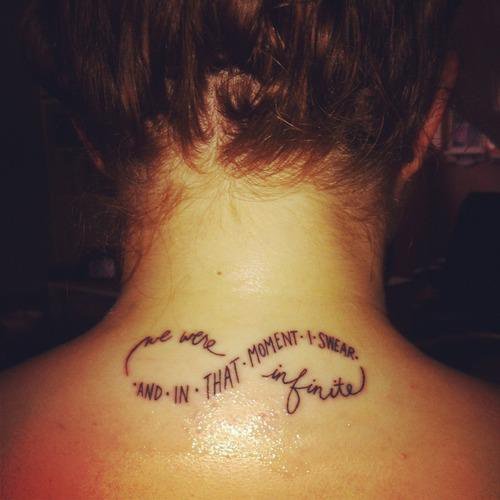 tatouage infini phrase