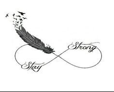 tatouage infini plume