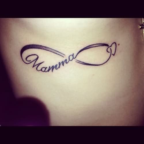 tatouage infinity mom dad