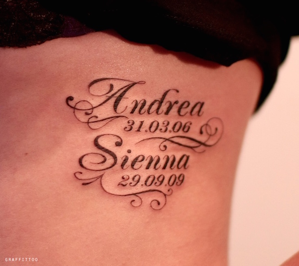 tatouage initiale et date de naissance