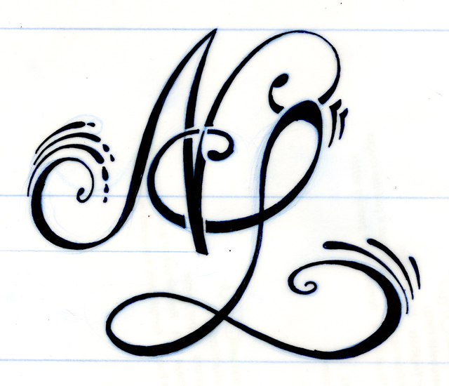 tatouage initiale n