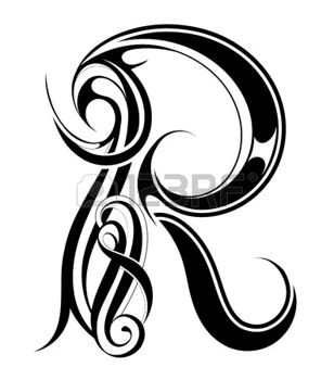 tatouage initiale r