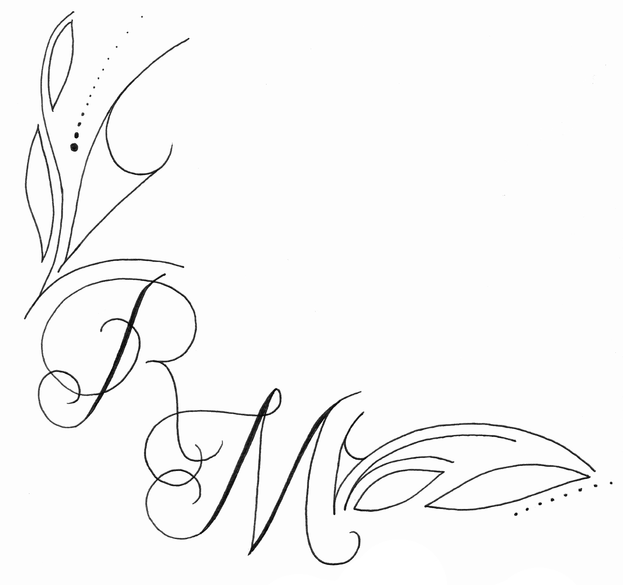 tatouage initiale rm