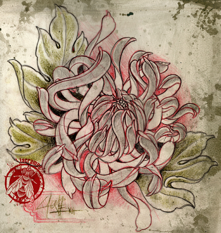 tatouage japonais chrysanthème