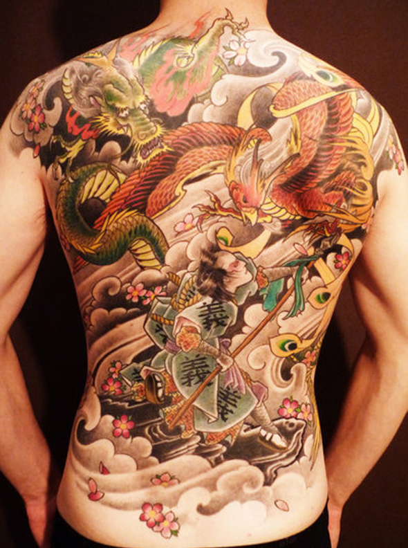 tatouage japonais dans le dos