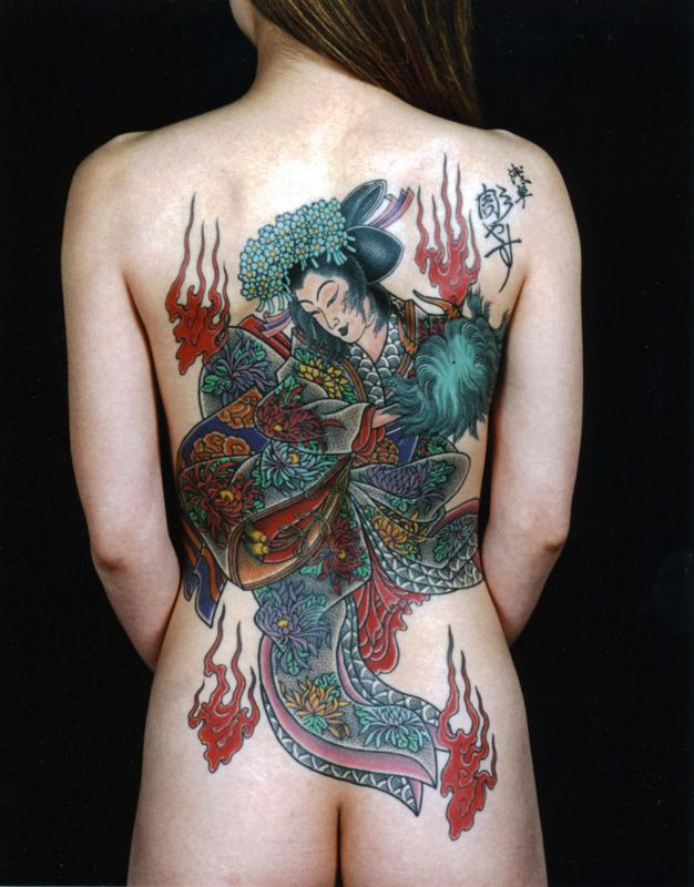 tatouage japonais dans le dos