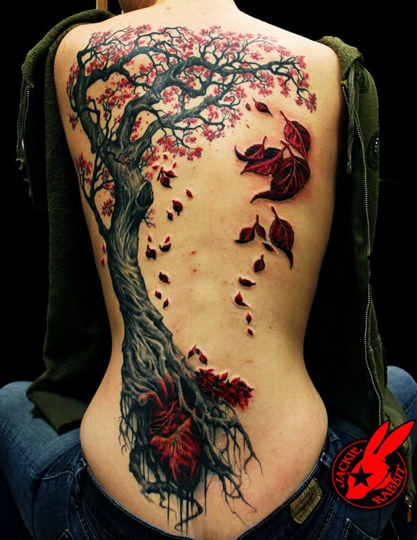 tatouage japonais dos femme
